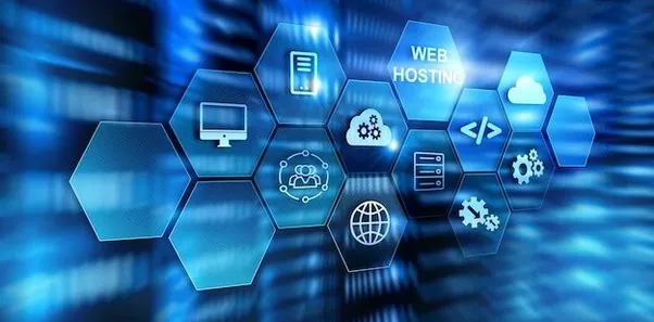 Hexagonal cluster of managed services including web hosting, cloud, and devices